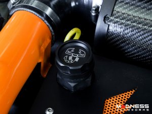 FIAT 500 Oil Cap - CFP - Black Anodized Billet - w/ Scorpion Logo FIAT 500 Oil Cap - CFP - Black Anodized Billet - w/ Scorpion Logo